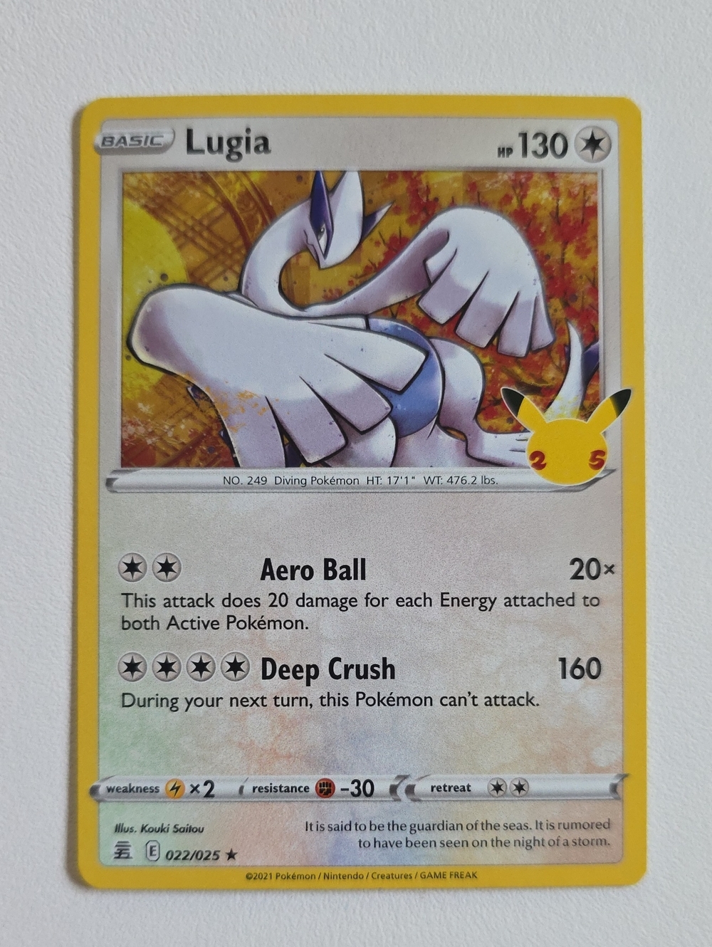 Pokemon Lugia Trading Card